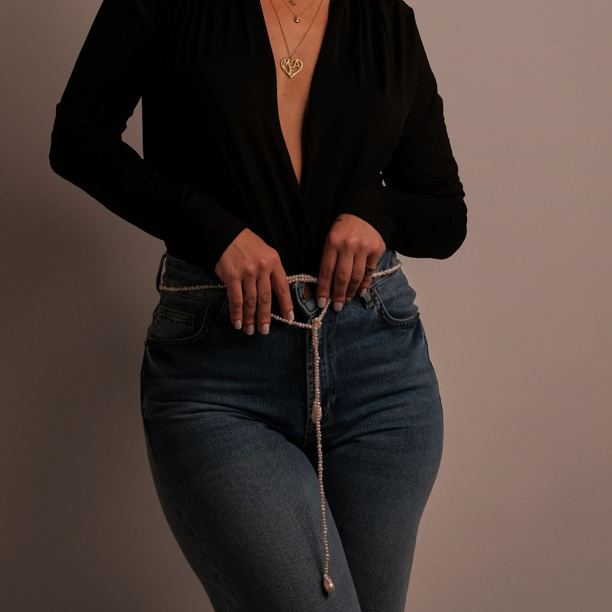 LINYA JEWELRY - Long Pearl Necklace, buy at DOORS NYC