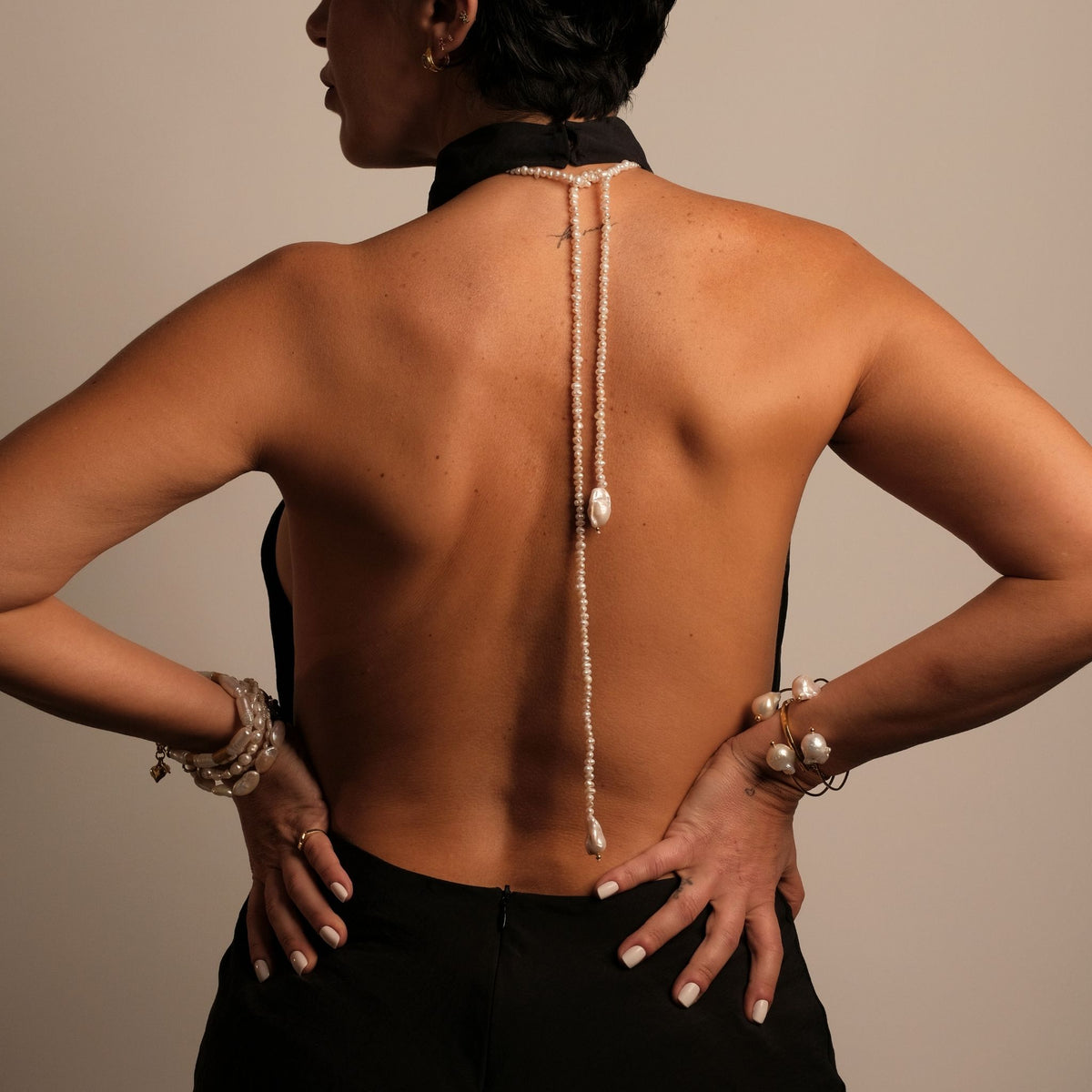 LINYA JEWELRY - Long Pearl Necklace, buy at DOORS NYC