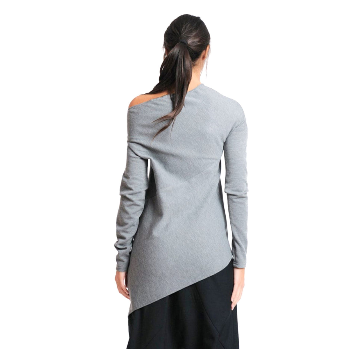 METAMORPHOZA - Longsleeve Asymmetrical Top | Gray, buy at DOORS NYC