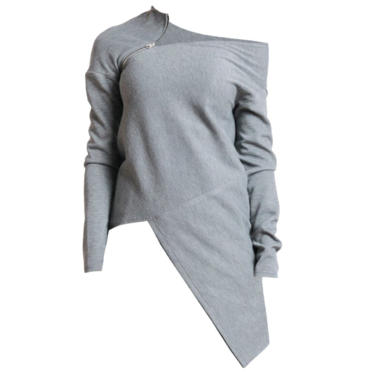 METAMORPHOZA - Longsleeve Asymmetrical Top | Gray, buy at DOORS NYC