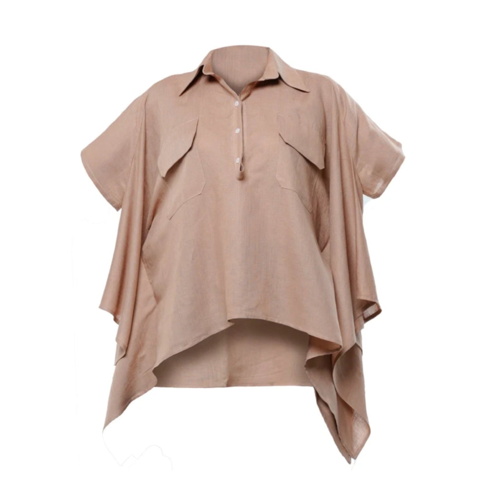 METAMORPHOZA - Loose Linen Shirt | Beige, buy at DOORS NYC