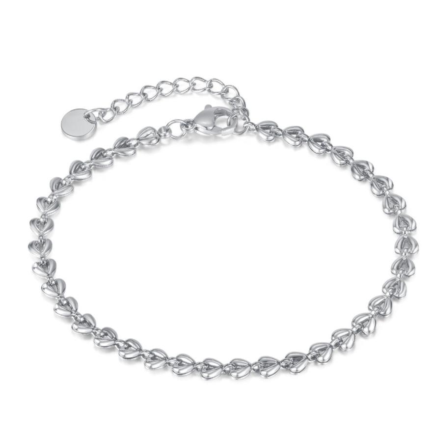 Lovelia Heart Pendant Bracelet Silver | PR Sample