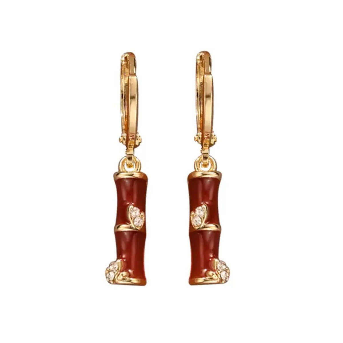 WJY STUDIO - Bamboo Red Earring, buy at DOORS NYC