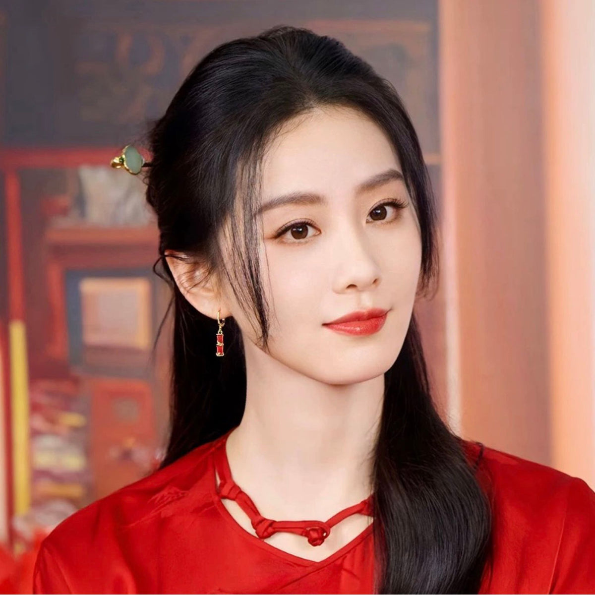 WJY STUDIO - Bamboo Red Earring, buy at DOORS NYC