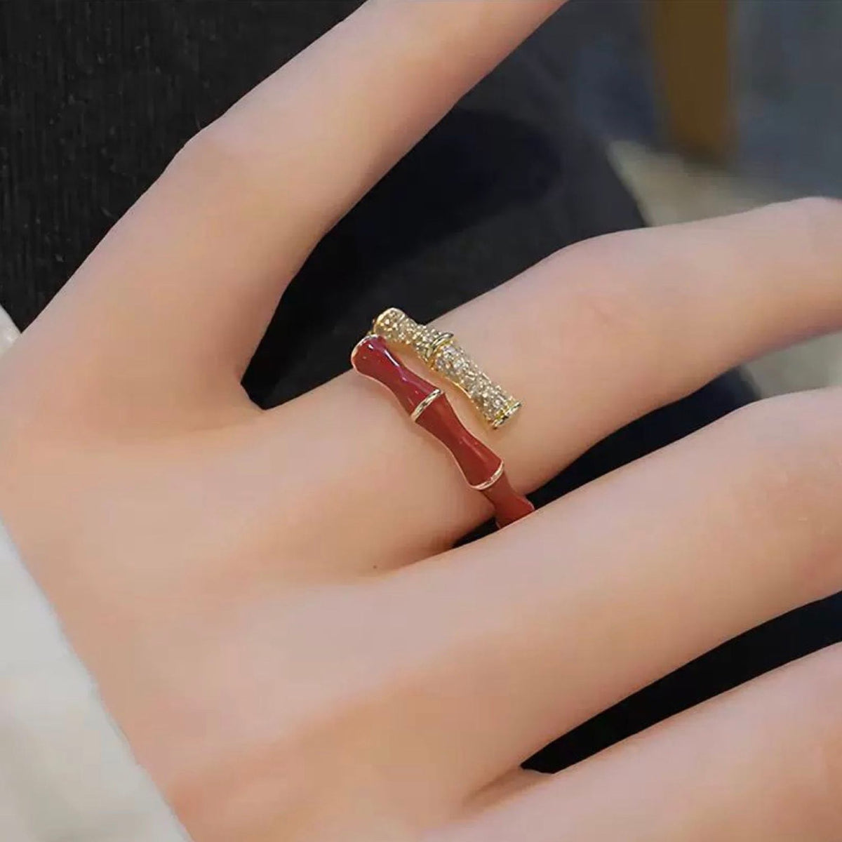 WJY STUDIO - Bamboo Red Ring, buy at DOORS NYC