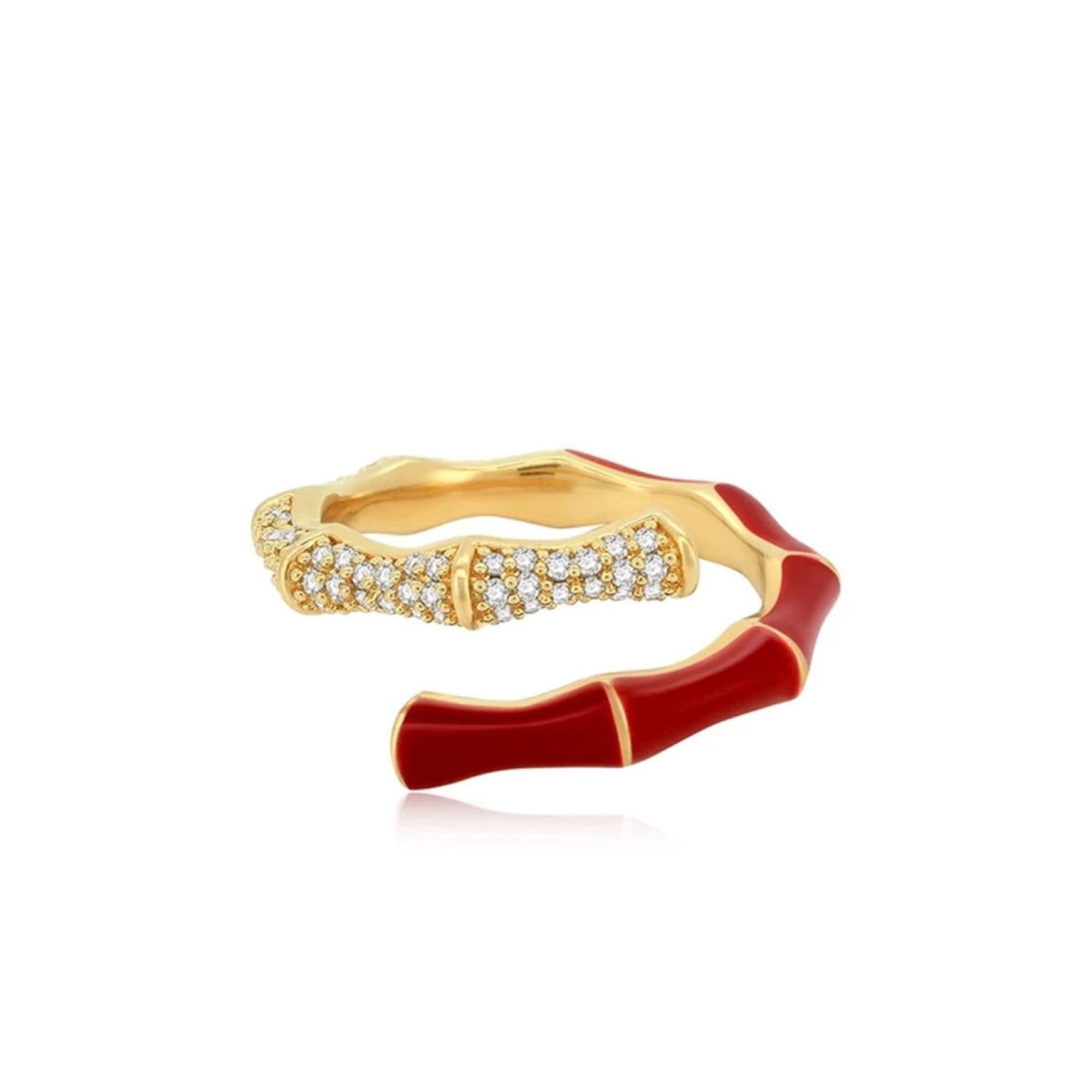 WJY STUDIO - Bamboo Red Ring, buy at DOORS NYC