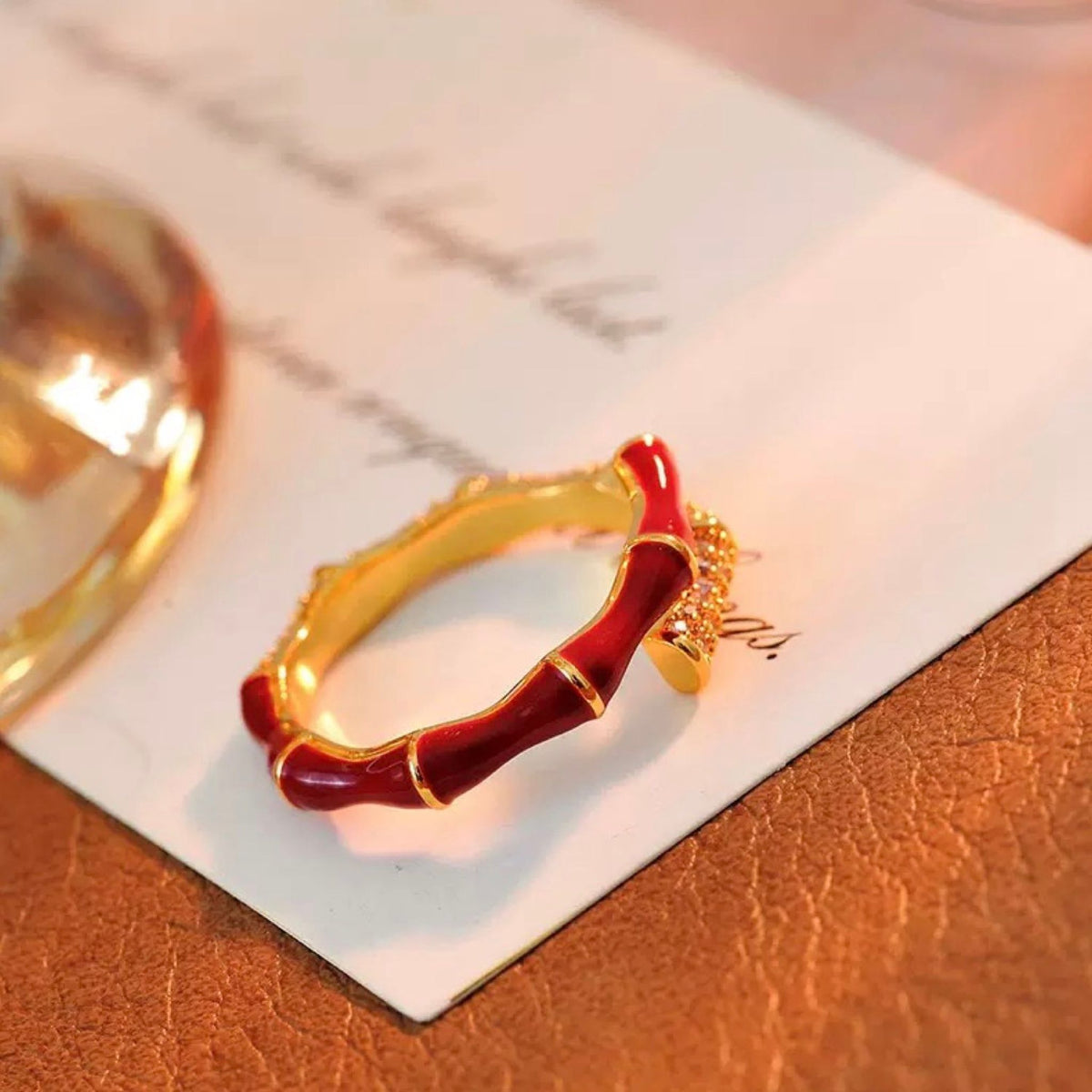 WJY STUDIO - Bamboo Red Ring, buy at DOORS NYC