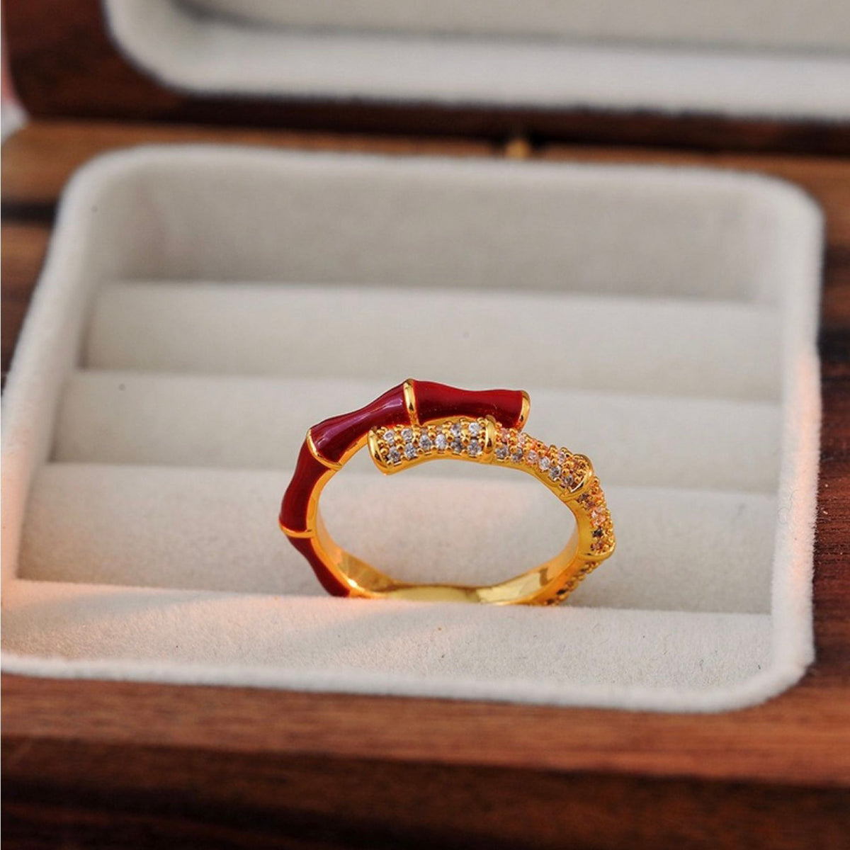 WJY STUDIO - Bamboo Red Ring, buy at DOORS NYC