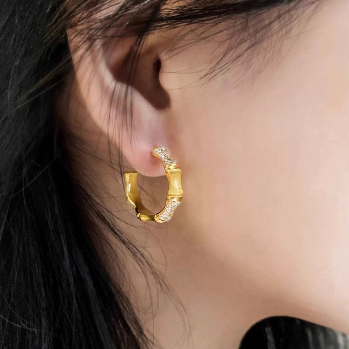  WJY STUDIO - Bamboo Earrings, buy at DOORS NYC