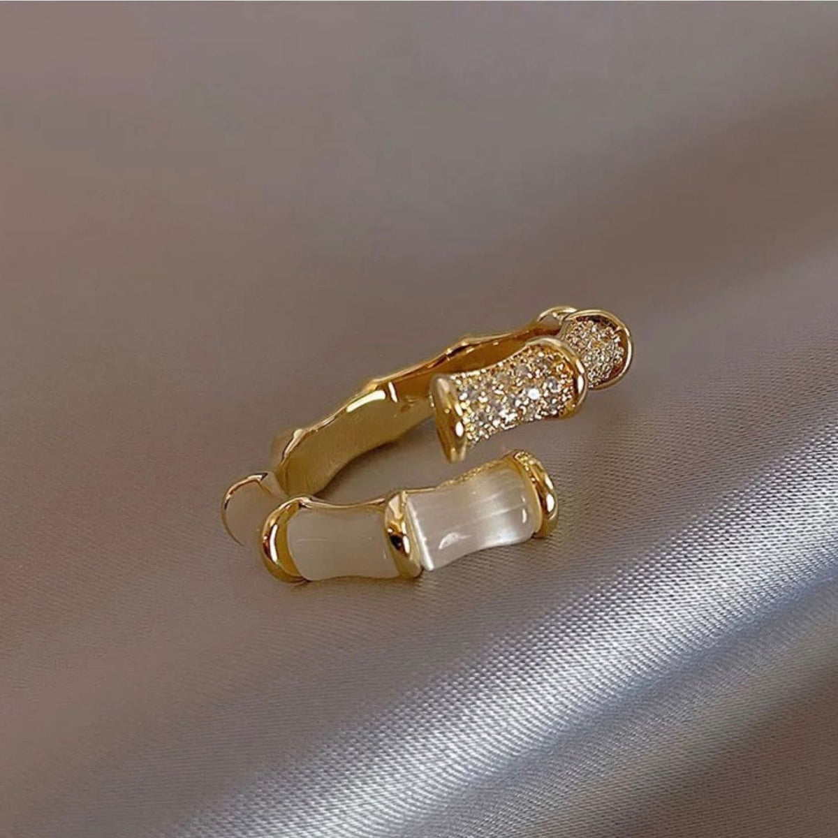 WJY STUDIO - Bamboo Opal Ring, buy at DOORS NYC