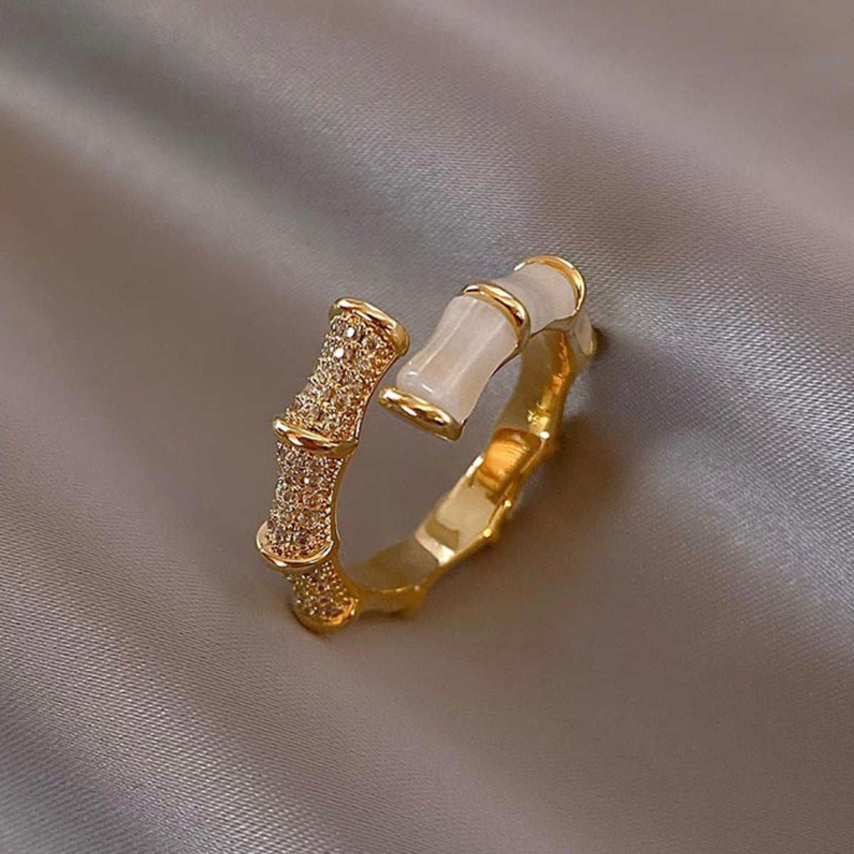 WJY STUDIO - Bamboo Opal Ring, buy at DOORS NYC