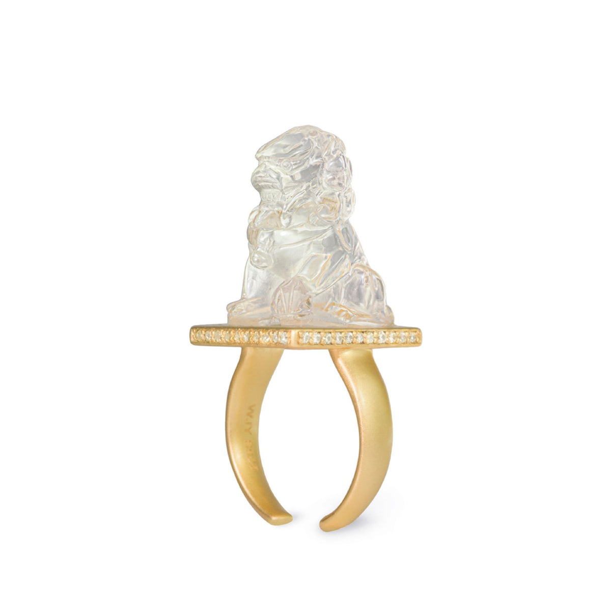 WJY STUDIO - Lion Guardianship Adjustable Citrine Ring, buy at DOORS NYC