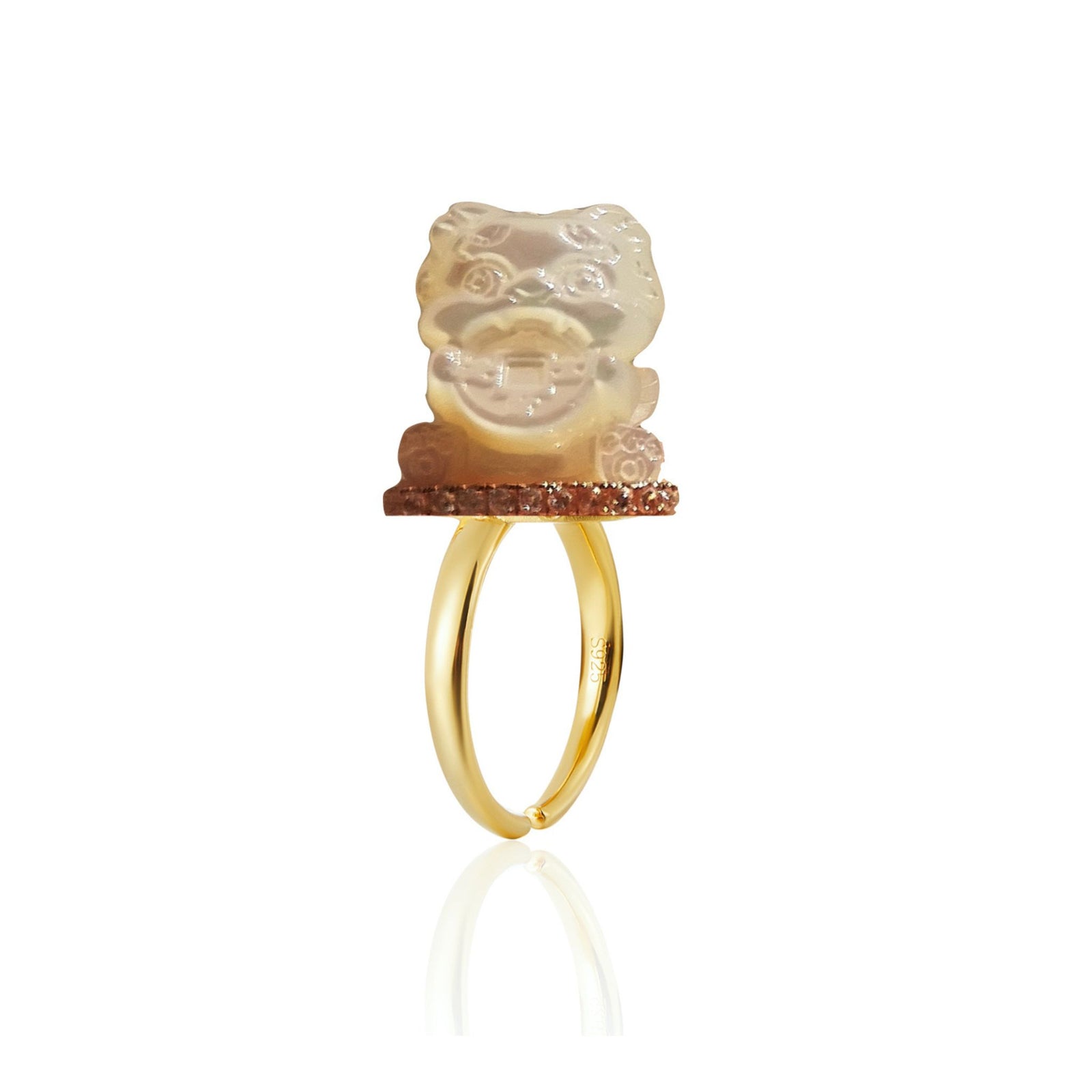 WJY STUDIO - Lucky Money Cat Adjustable Ring, buy at DOORS NYC