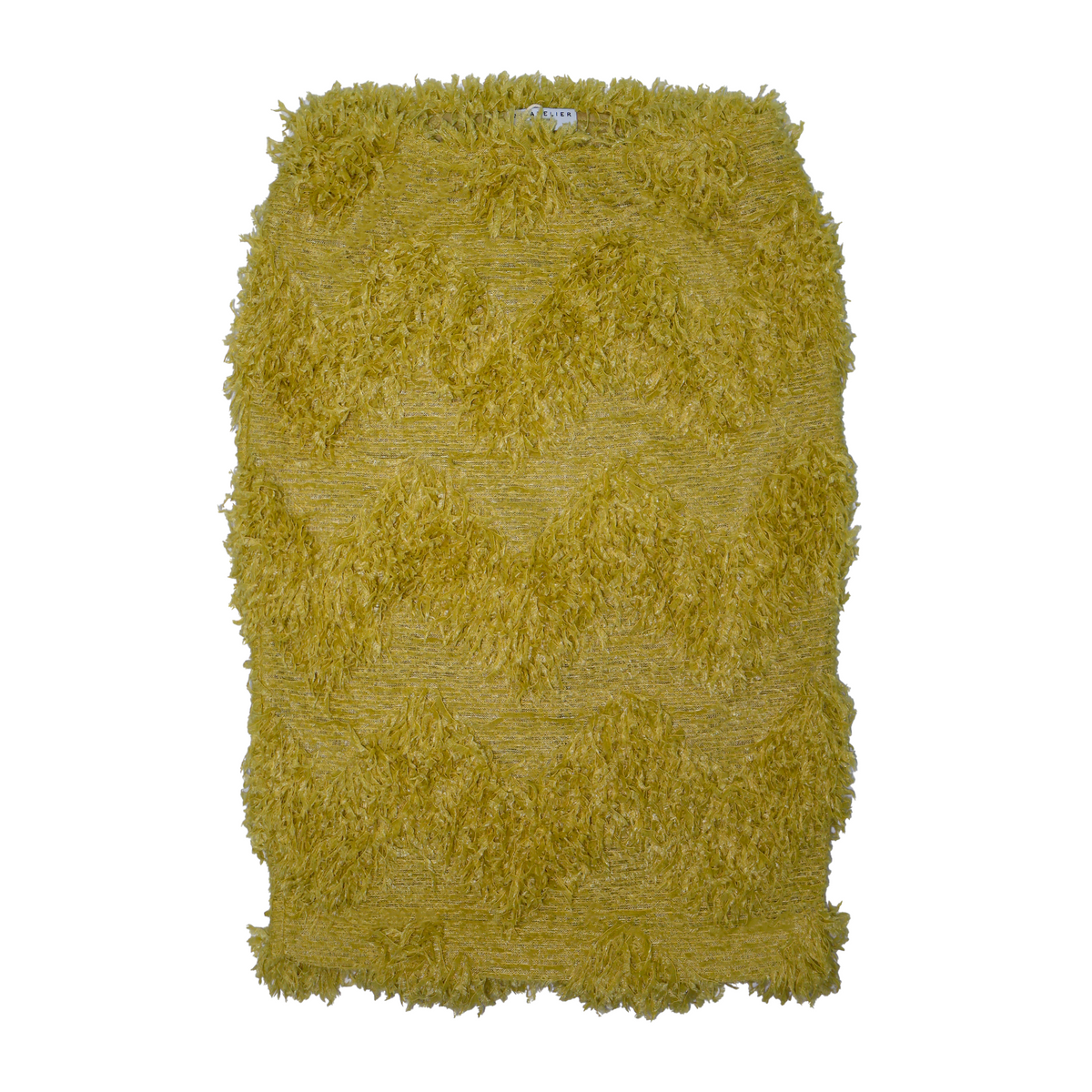 28NATELIER - Mustard Fur Skirt, PR Sample at DOORS NYC PR showroom