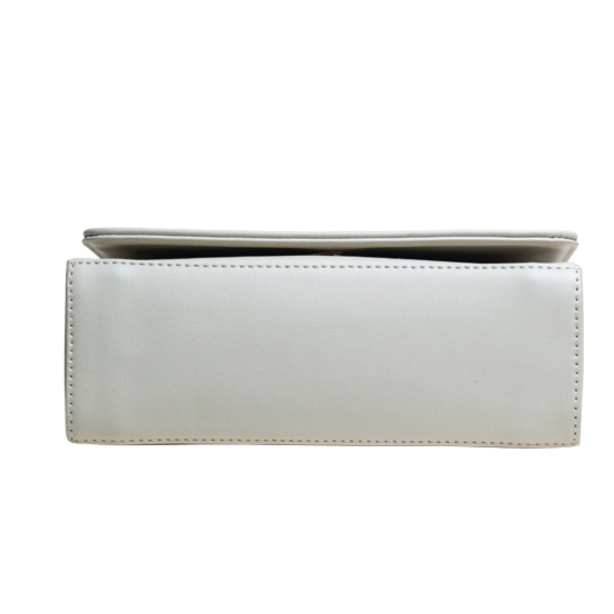 MVLUCKY - MVLUCKY - Oyster-White Vegan Leather Paris Clutch With Beaded Handle, buy at DOORS NYC