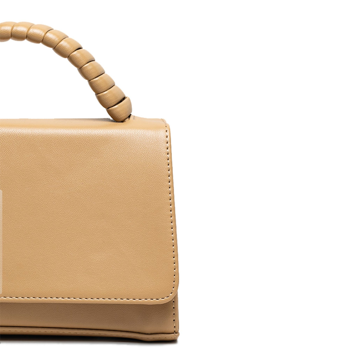 MVLUCKY - Soft-Mango Vegan Leather Paris Clutch With Beaded Handle, buy at DOORS NYC