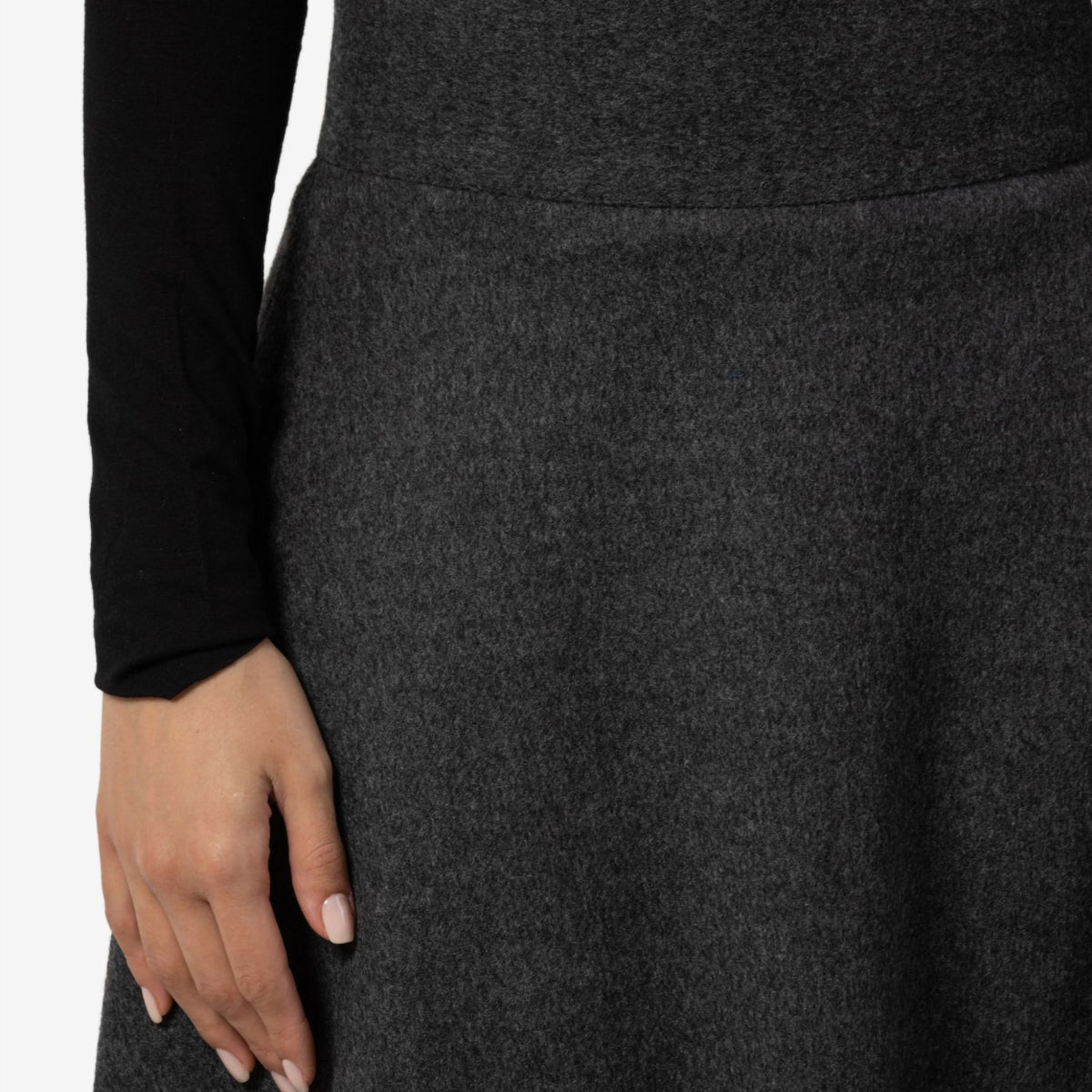 Magnolia Dark Gray High Waist Wool Skirt