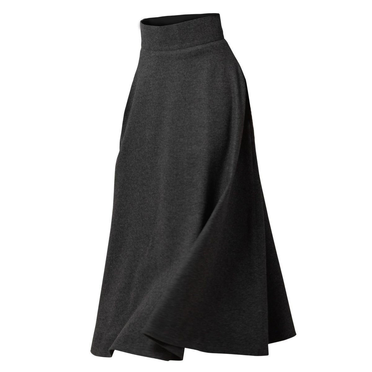 Magnolia Dark Gray High Waist Wool Skirt