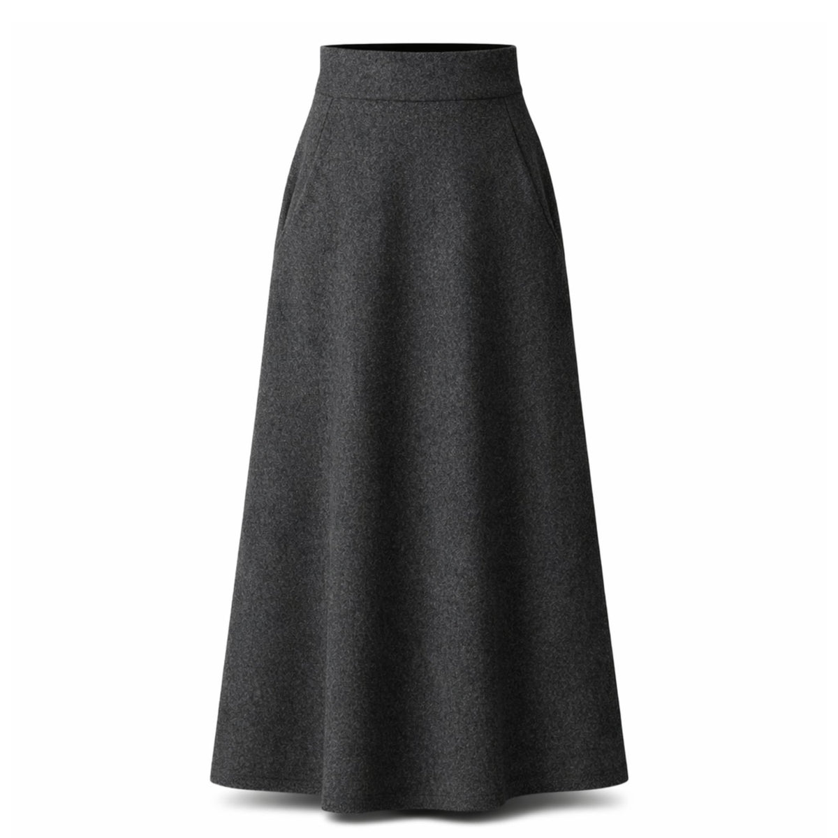 Magnolia Dark Gray High Waist Wool Skirt