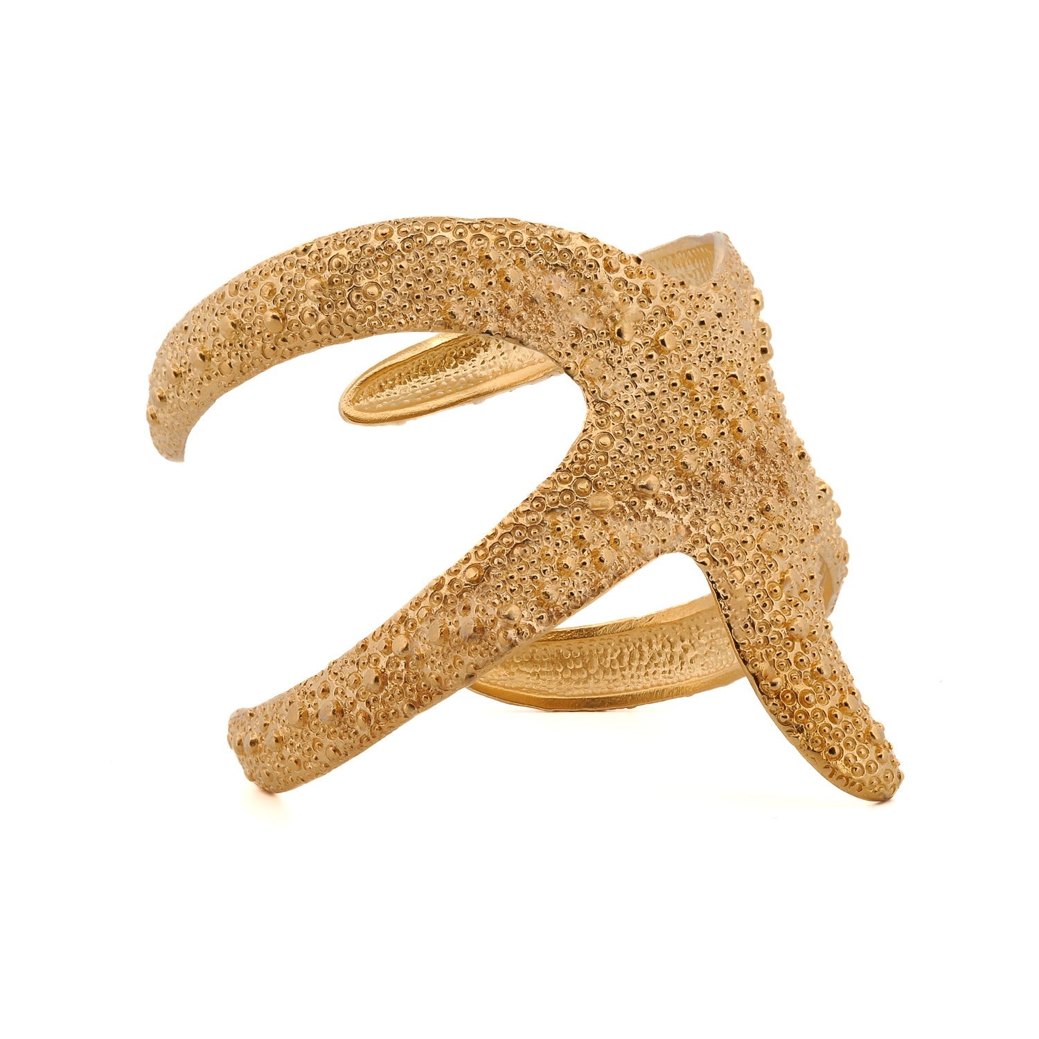 Adjustable Starfish Gold Chunky Cuff Bracelet