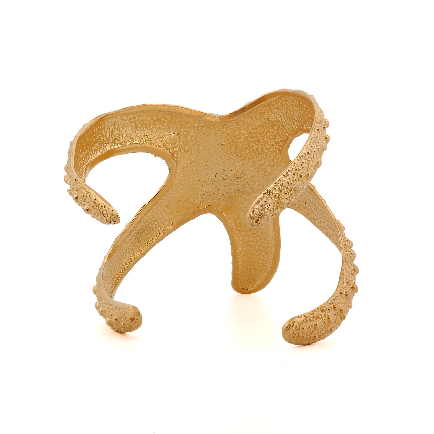 High-Quality Brass Cuff Bracelet with Starfish Detail