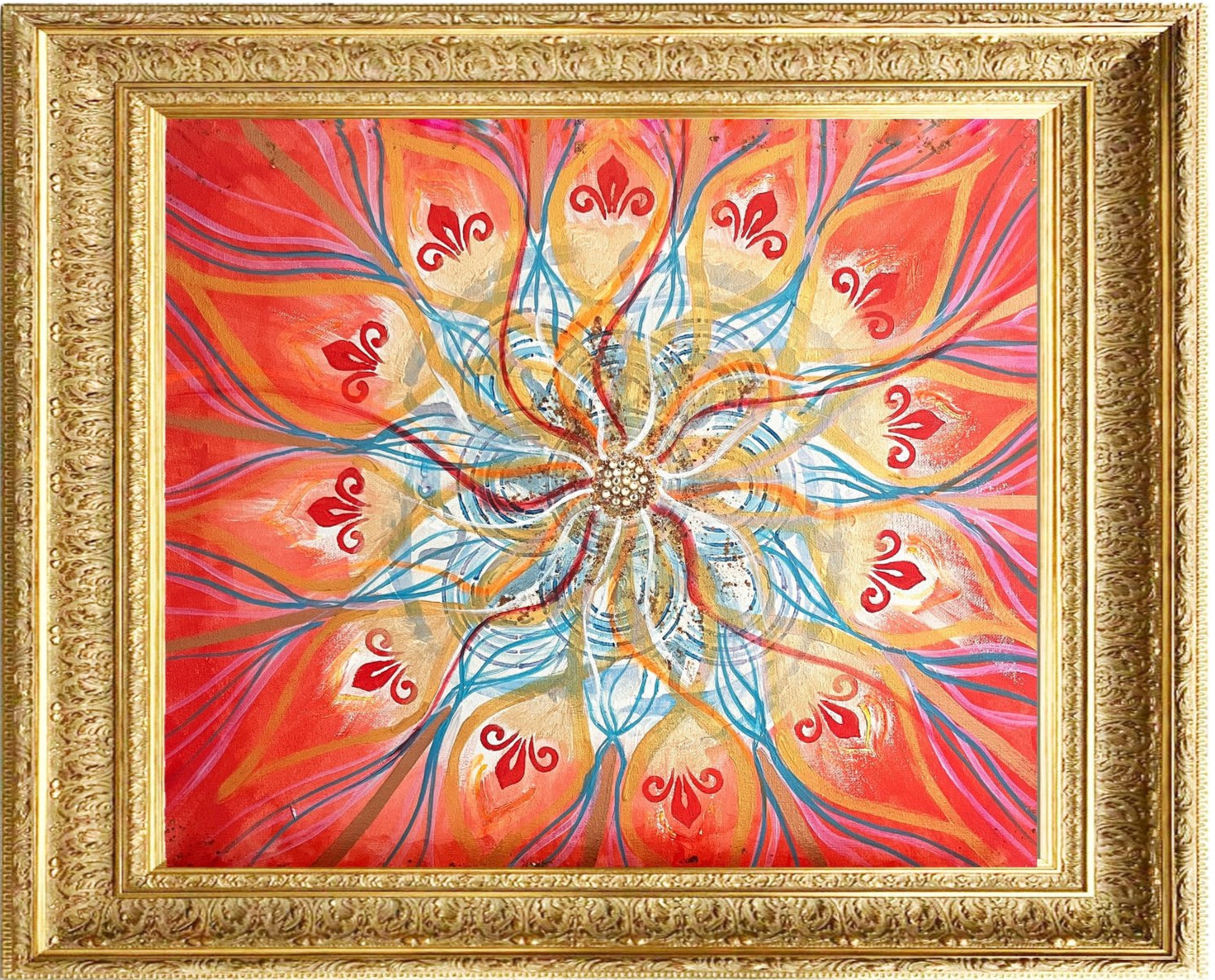 GLAUCIA STANGANELLI -Mandala from Water to Fire | Painting, buy at doors. nyc