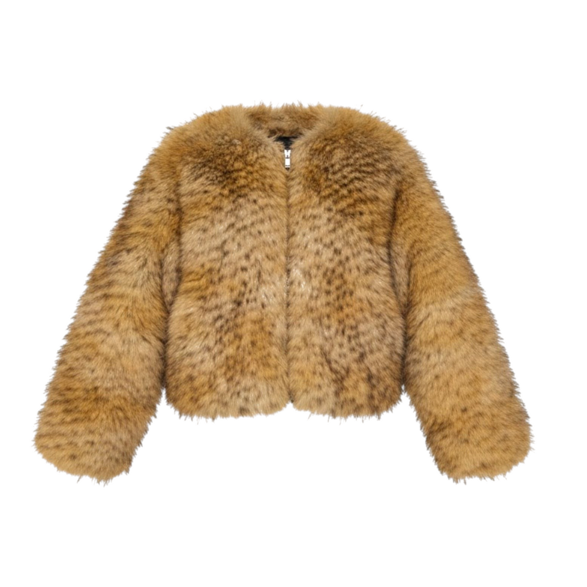 BASSIA - Gilda Brown Raccoon Faux Fur Bomber, buy at DOORS NYC