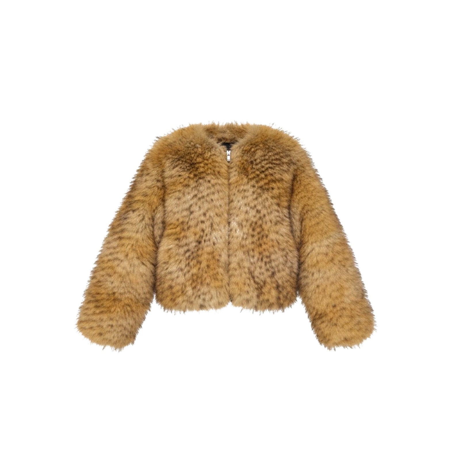 BASSIA - Gilda Brown Raccoon Faux Fur Bomber, buy at DOORS NYC