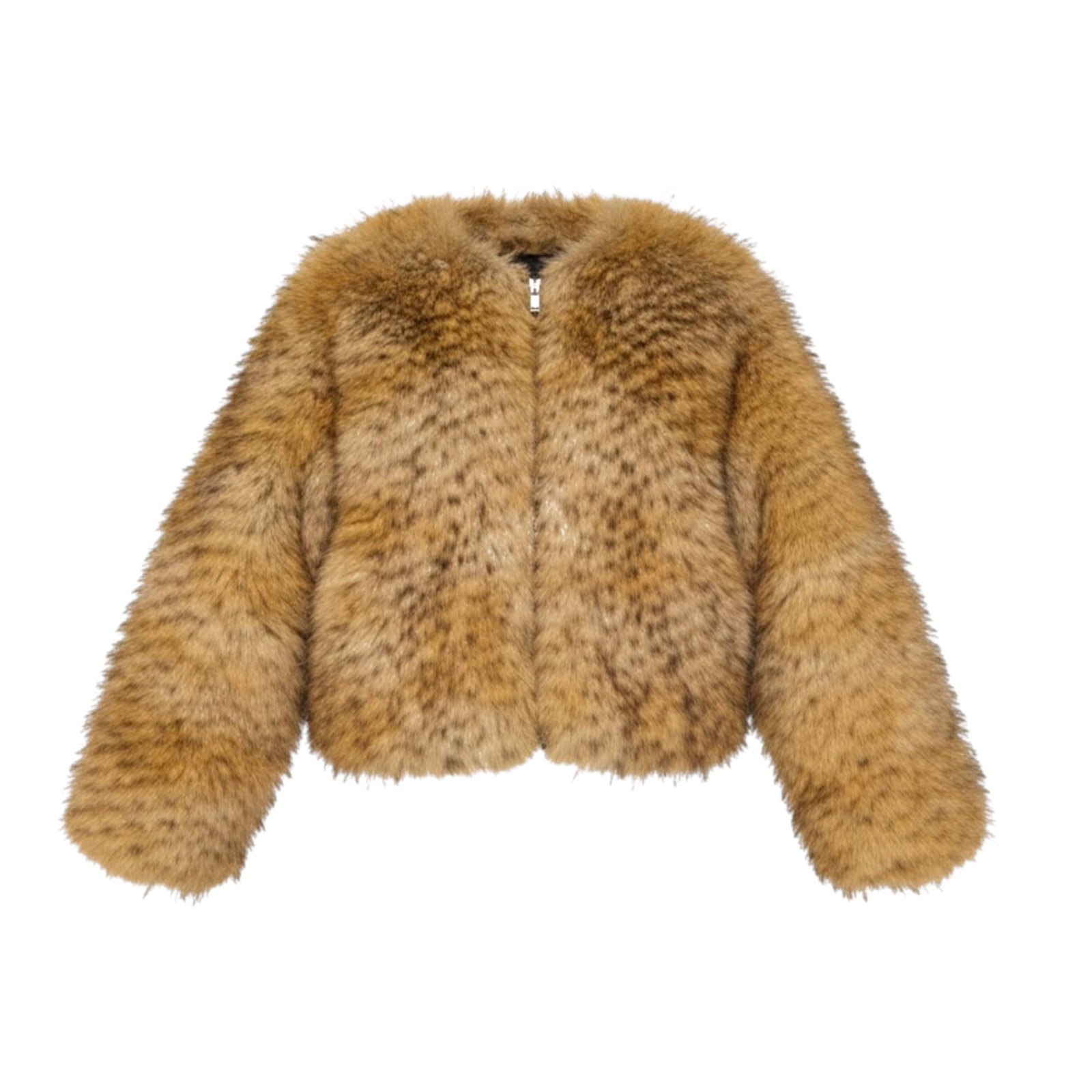 BASSIA - Gilda Brown Raccoon Faux Fur Bomber, buy at DOORS NYC