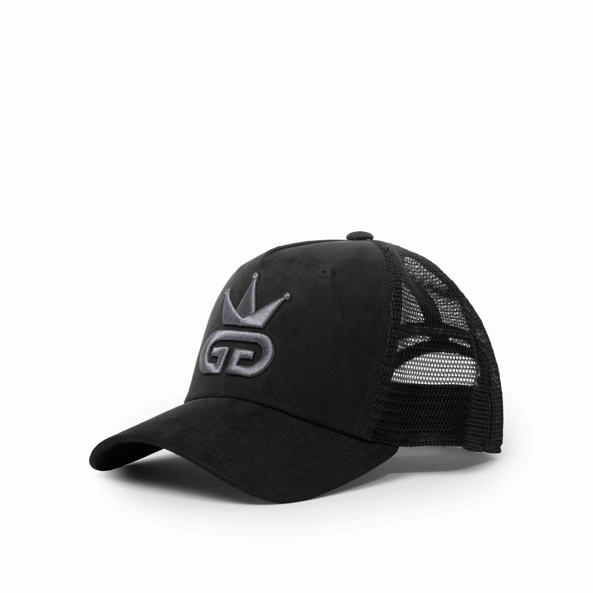 Black Suede Mesh Hat