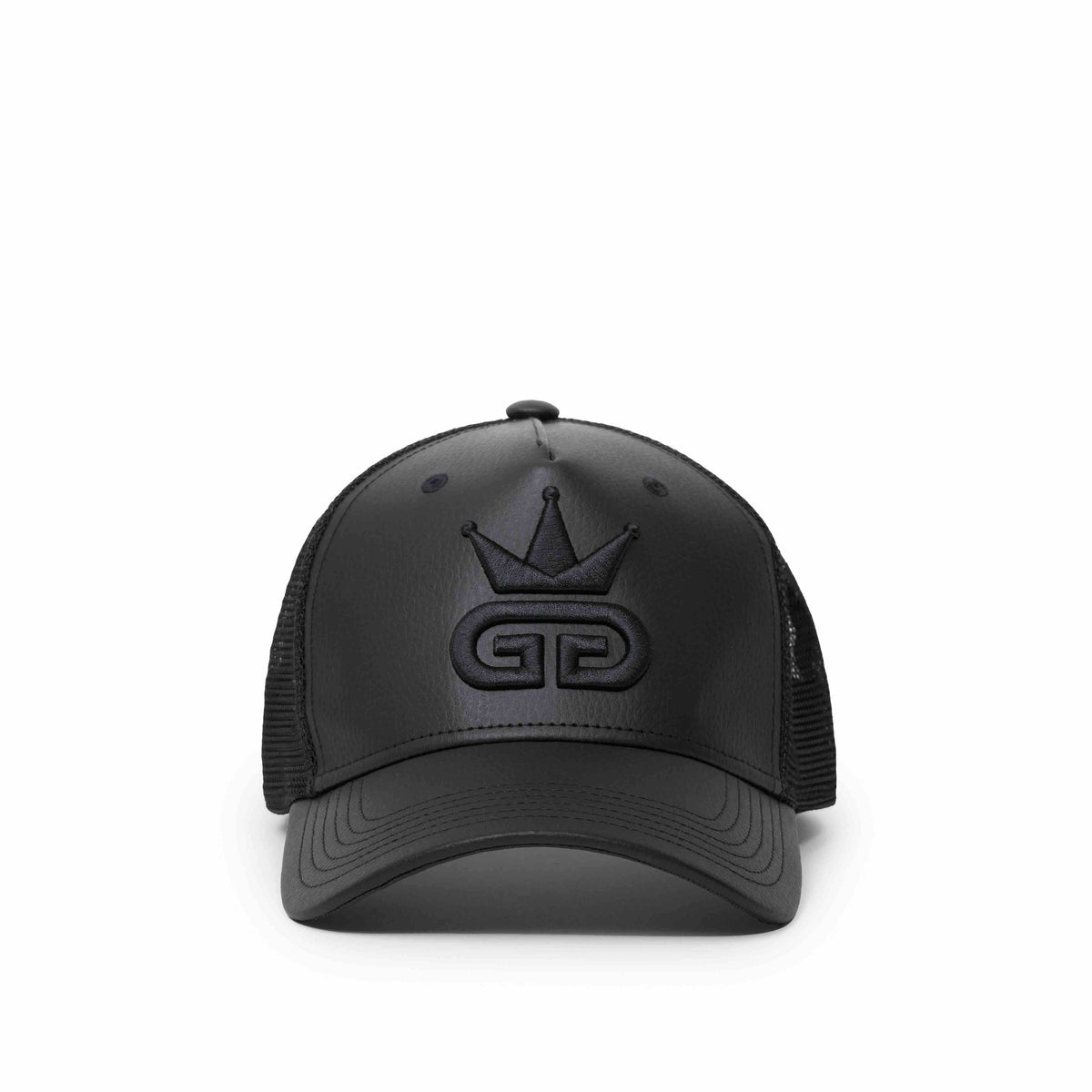 All Black Vegan Leather Hat