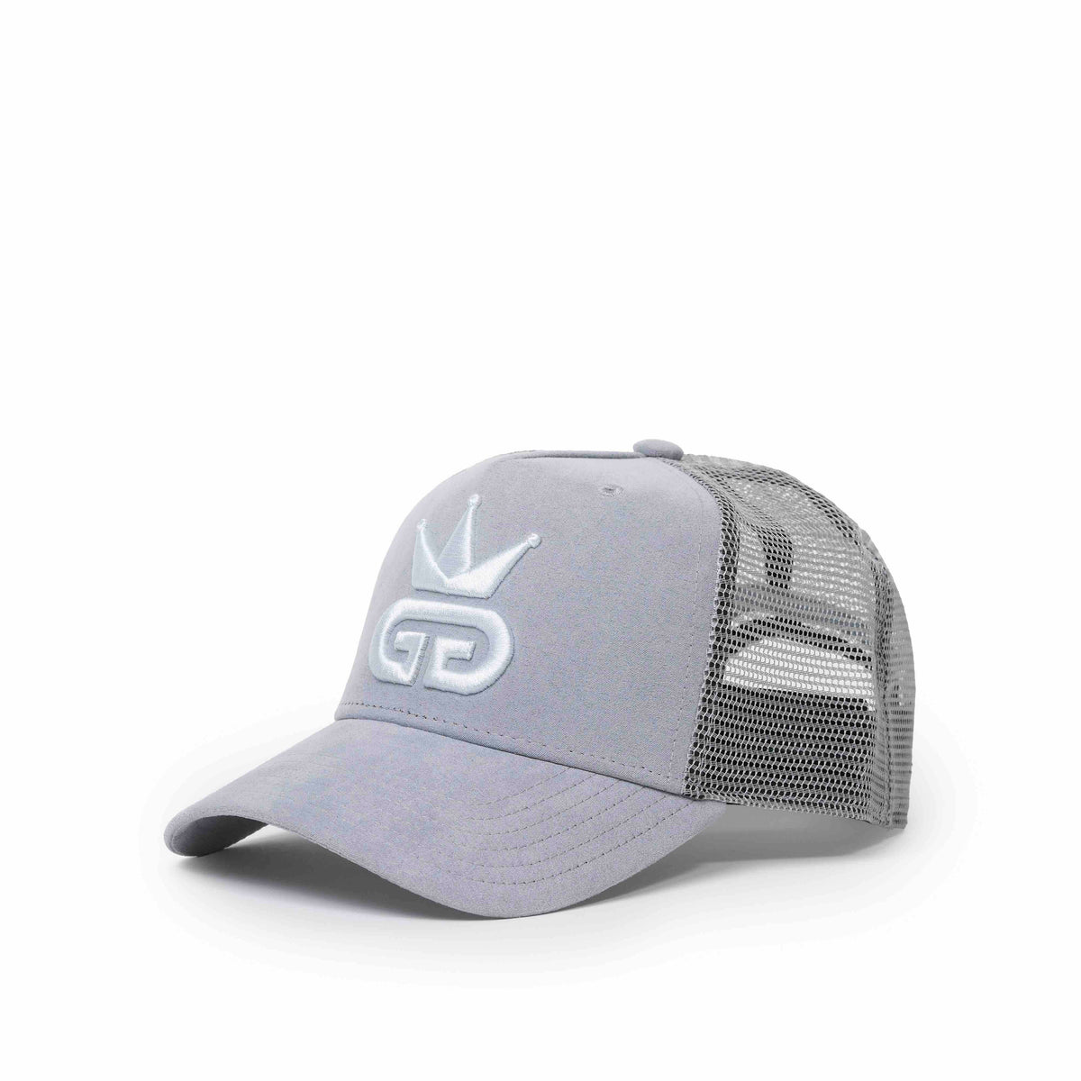 Grey Suede Mesh Hat