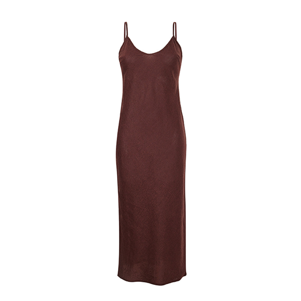 MARA THE LABEL - Mocha Linen Slip, buy at DOORS NYC