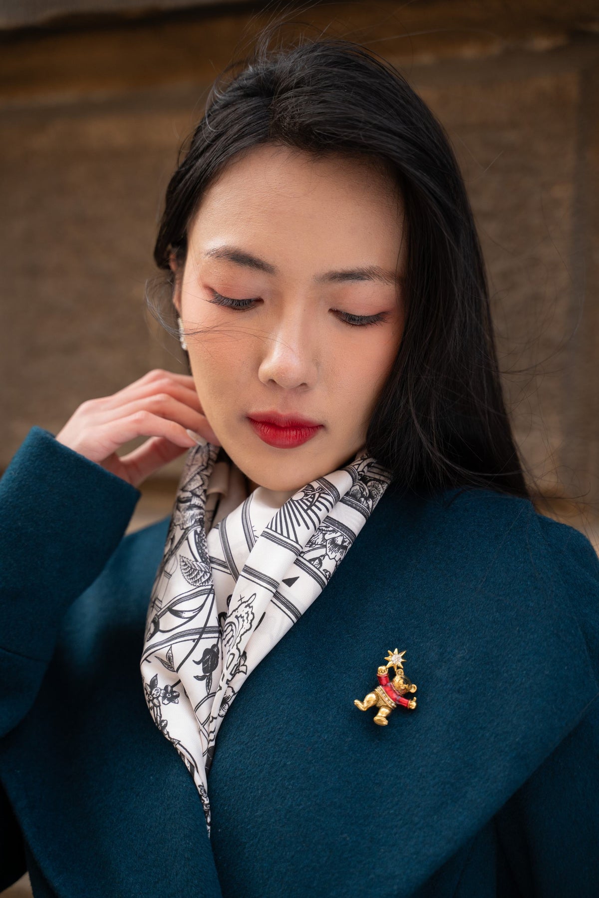 Monochrome Nautical Scarf