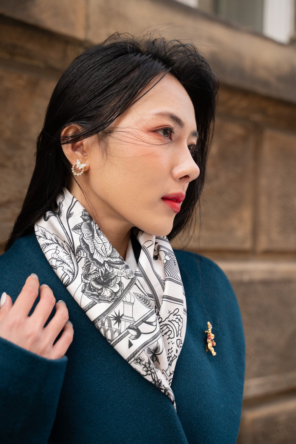 Monochrome Nautical Scarf