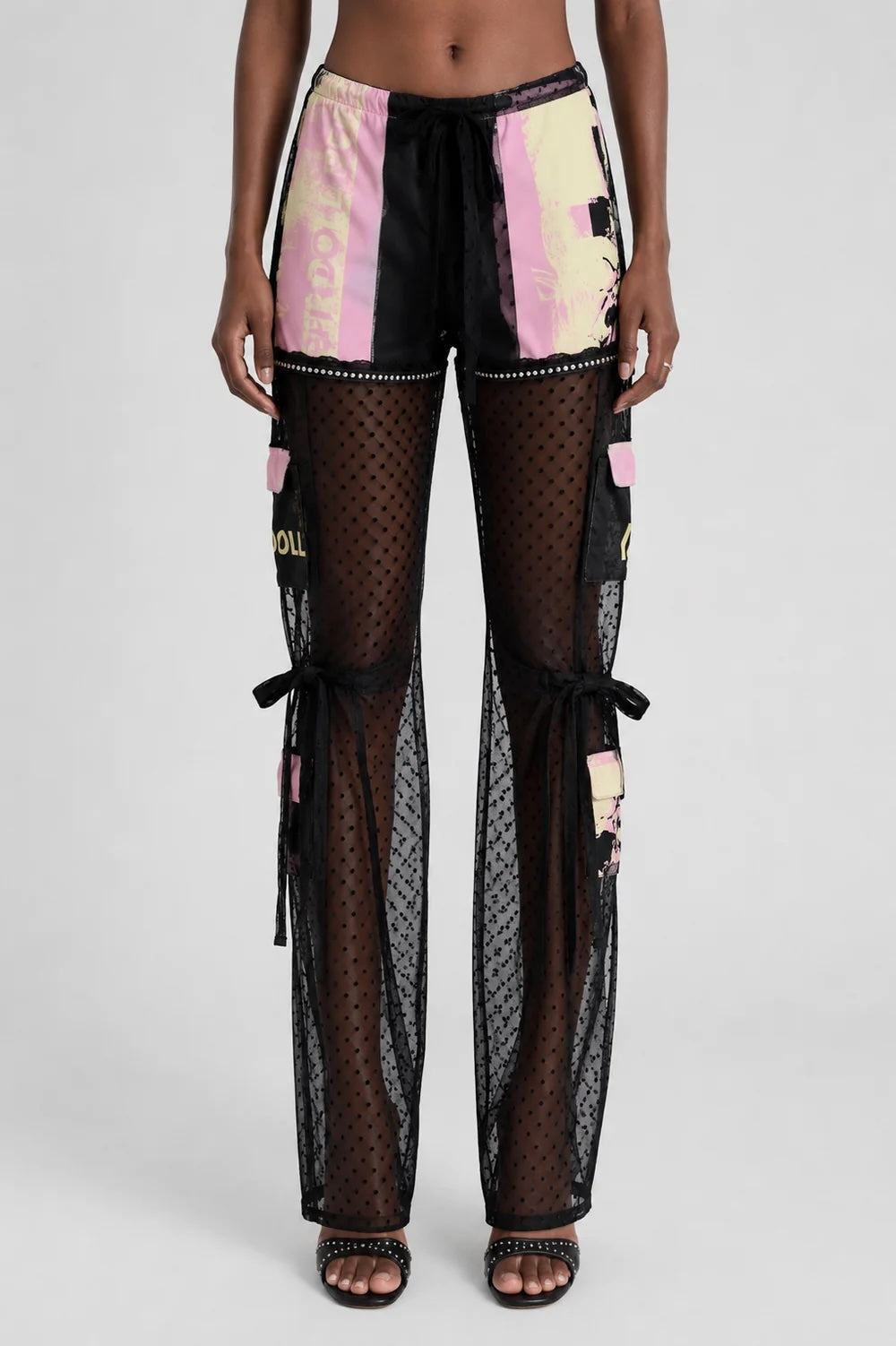 Multicolor Mesh Pants
