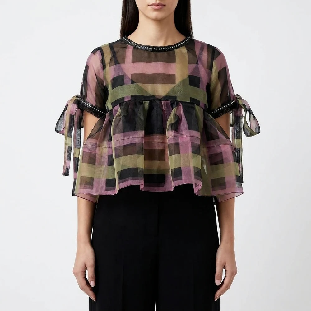 PAPER DOLLS - Multicolor Organza Top, buy at DOORS NYC