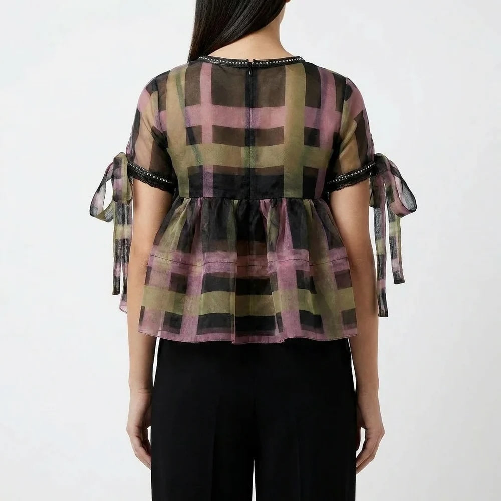 PAPER DOLLS - Multicolor Organza Top, buy at DOORS NYC