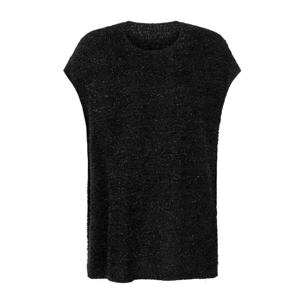 NU LONDON - Shiny Knit Blouse | Black, buy at DOORS NYC