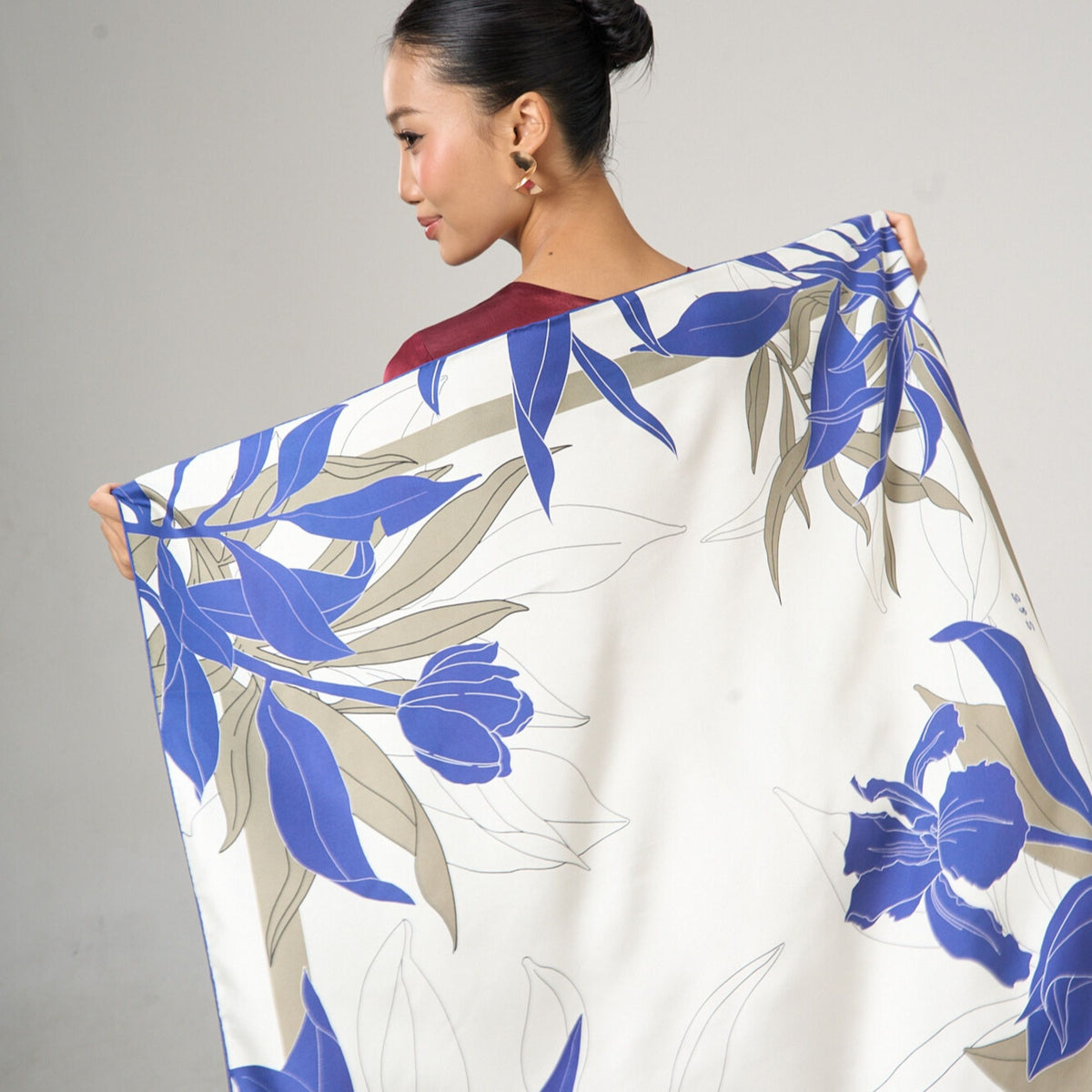 Ivory Botanical Scarf
