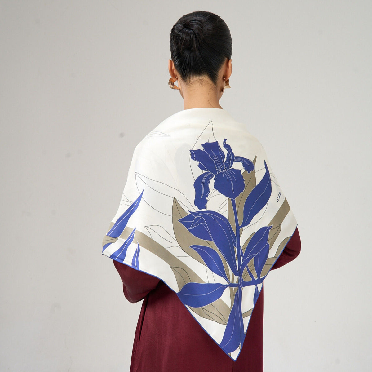 Ivory Botanical Scarf