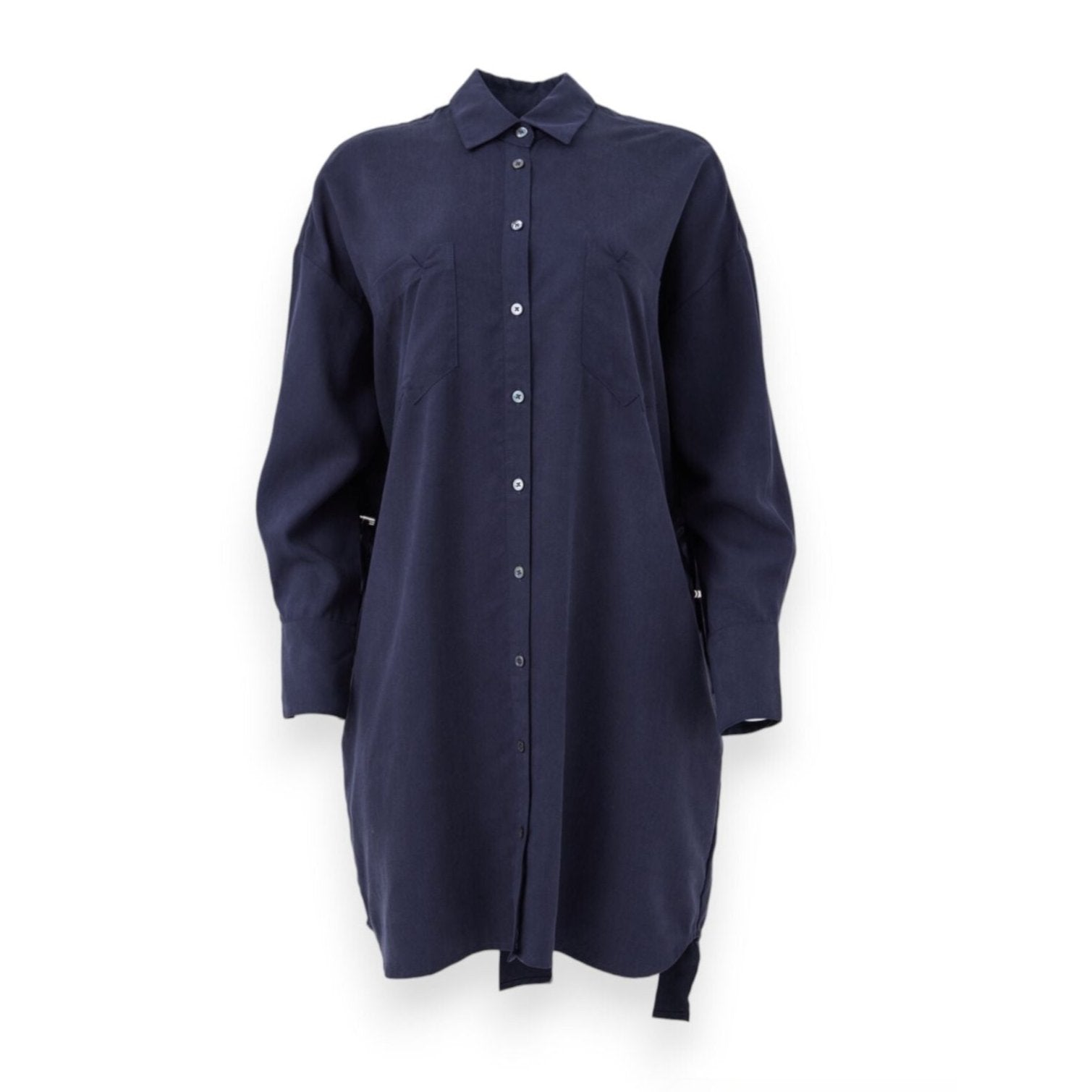 MNK ATELIER - Shirt Dress | Navy PR Sample at DOORS NYC PR showroom
