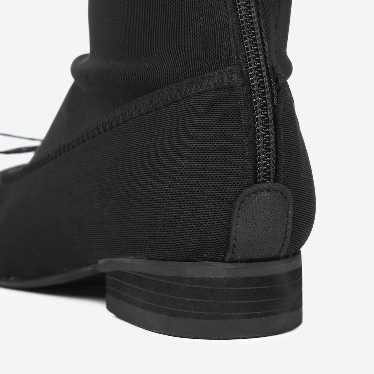 Nia Sheer Mesh Boots  | Black