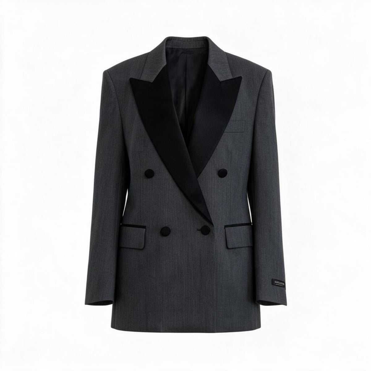 ZHYUN.K Night gray wool tailored jacket, women's suiting blazer, buy at DOORS NYC
