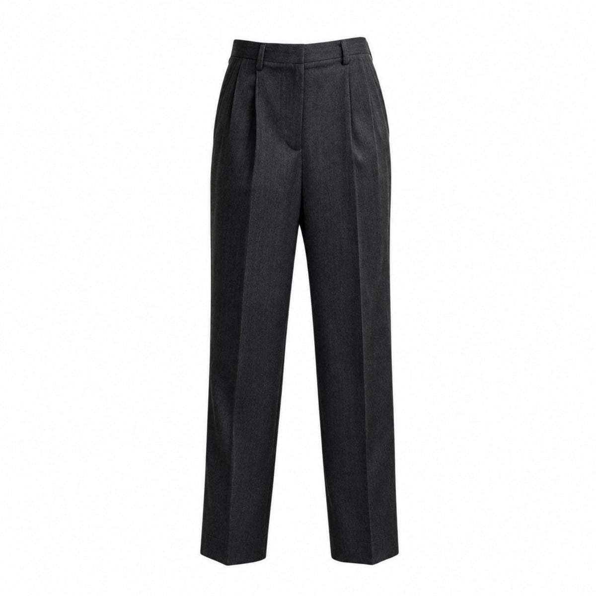 ZHYUN.K Night gray wool tailored trousers, women's suiting pants, buy at DOORS NYC