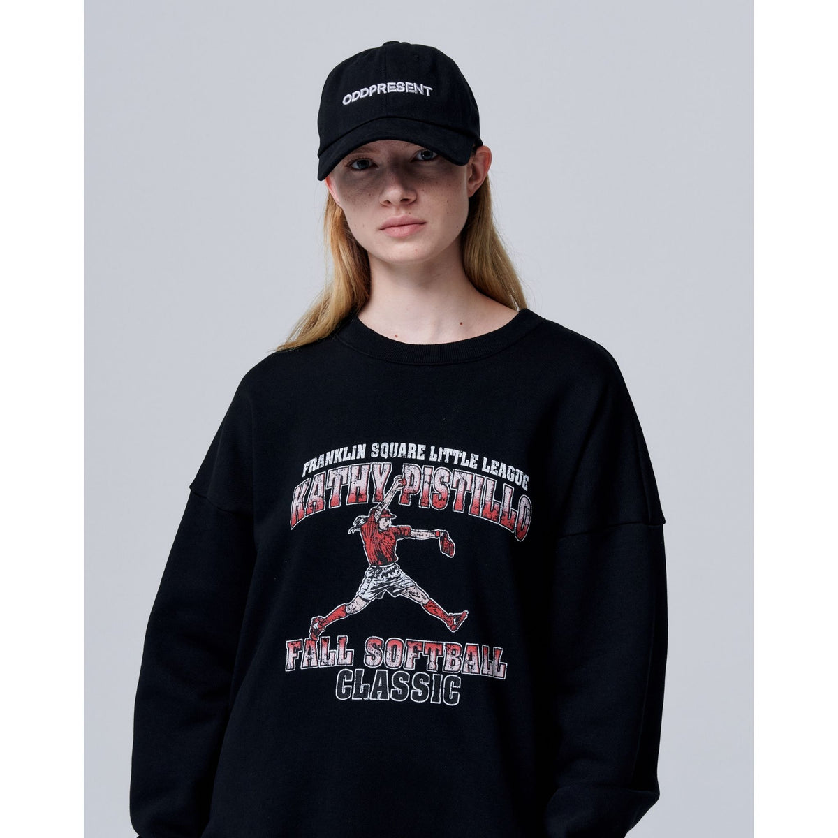 Vintage Ball Sweatshirt with Ribbed Hem