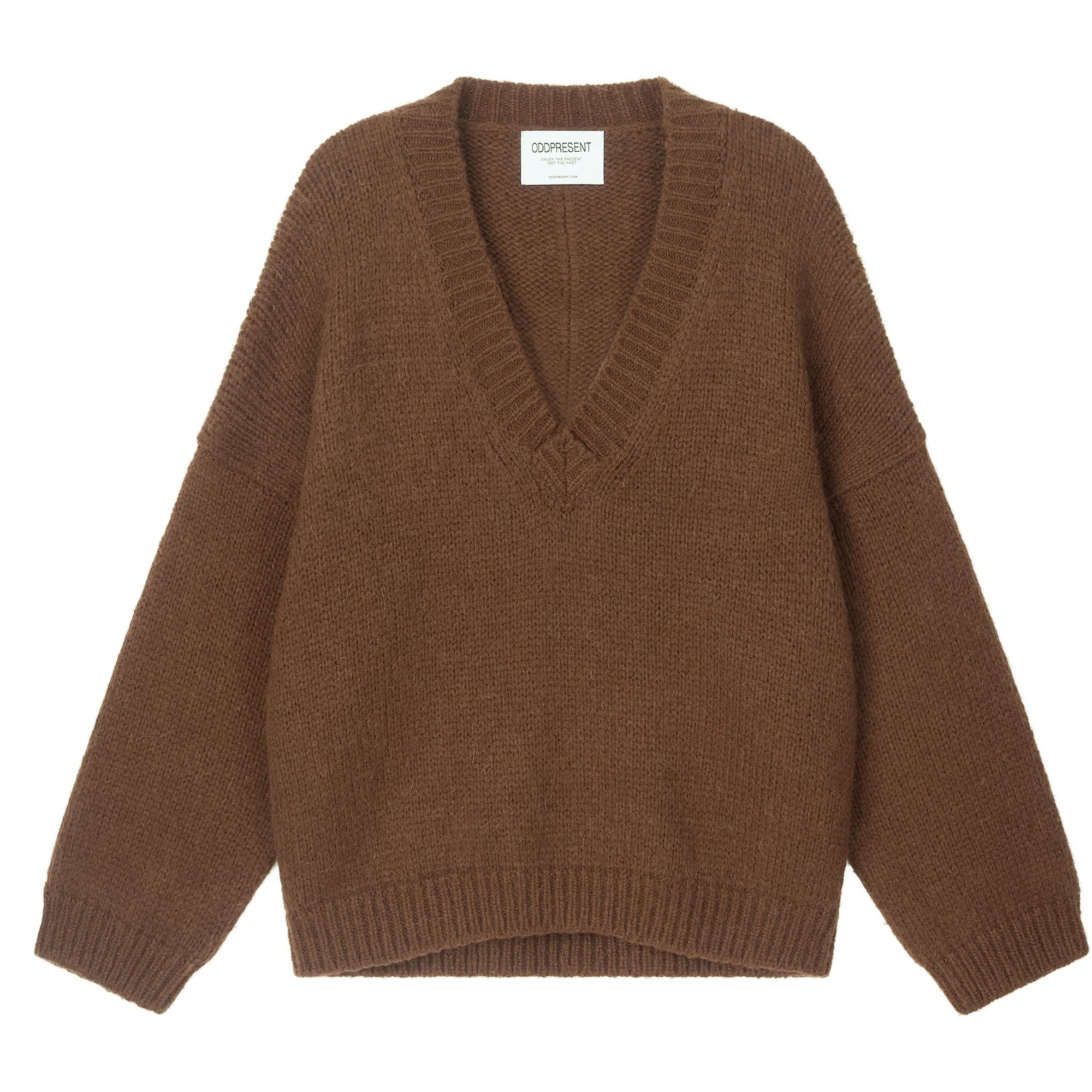 Halo Mohair Knit with V-neck and Long Sleeves