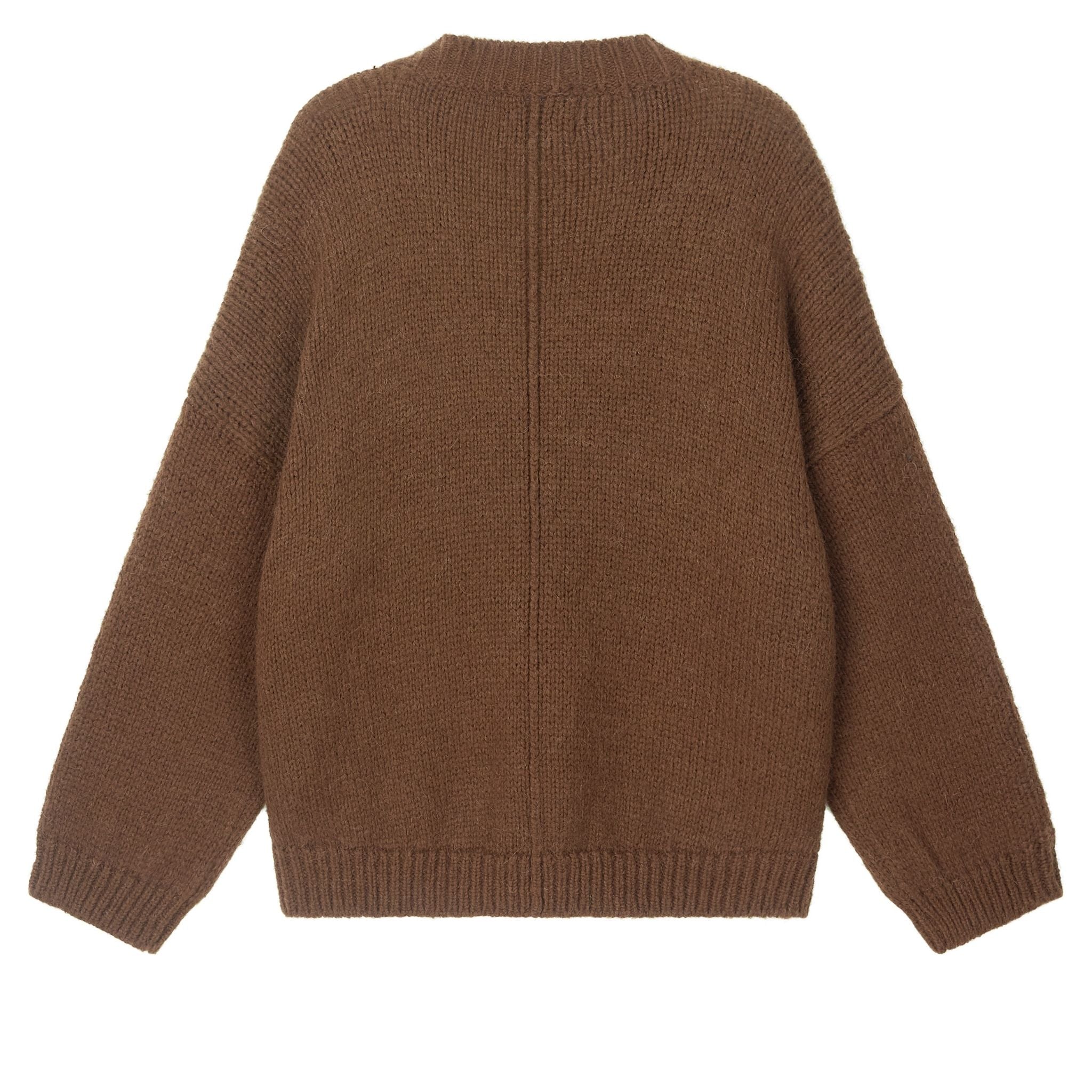 Halo Mohair Knit with V-neck and Long Sleeves