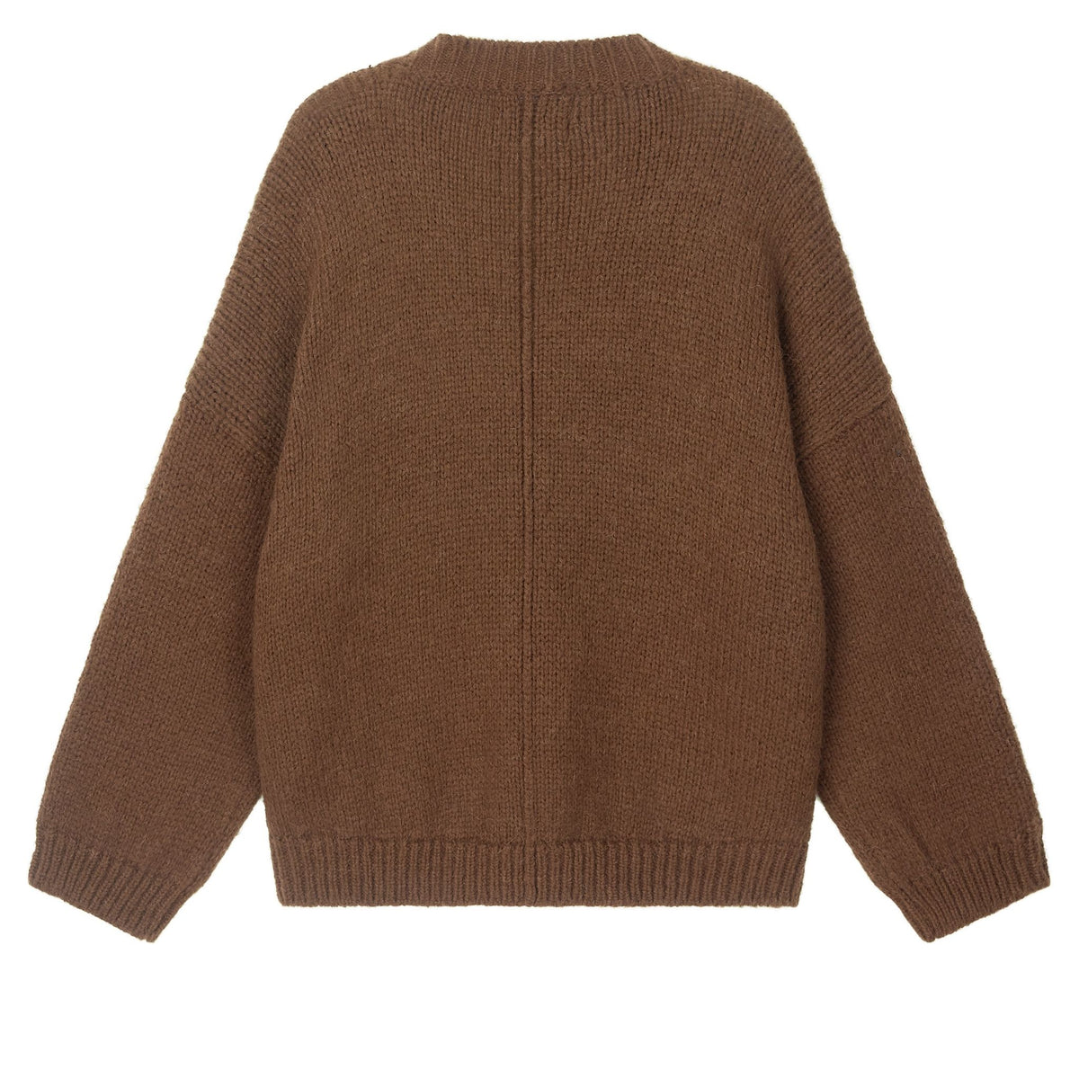 Halo Mohair Knit with V-neck and Long Sleeves