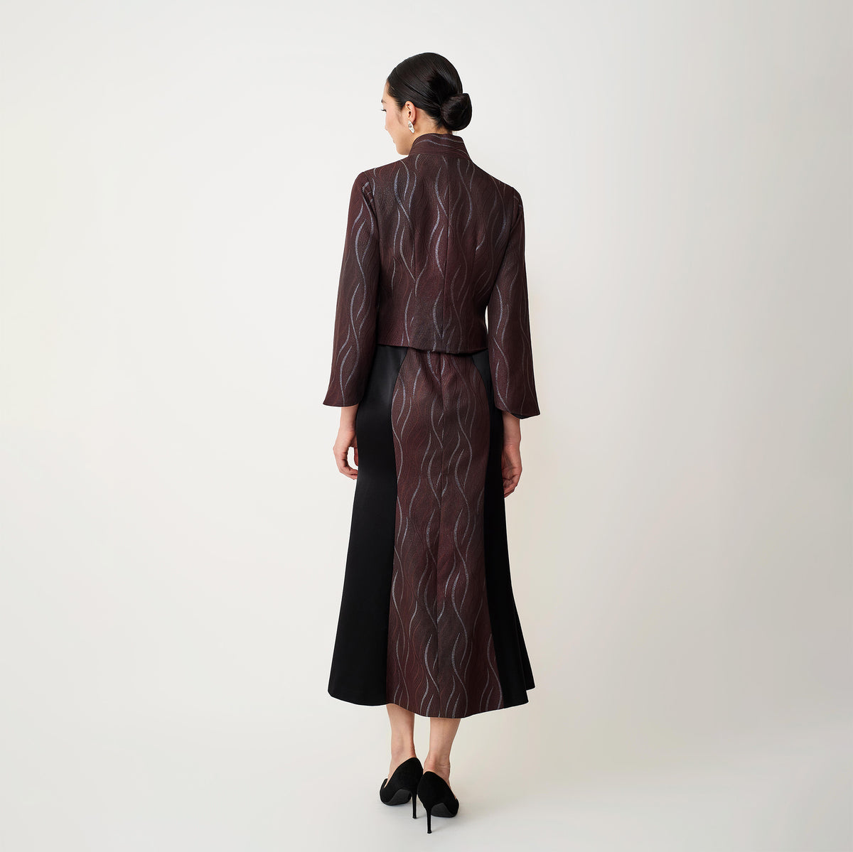 Ombre Brown Bell Sleeve Jacket